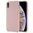 Mobigear Rubber Touch Coque iPhone XR Coque arrière en Silicone - Rose doré