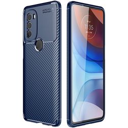 Mobigear Racing Coque Motorola Moto G71 5G Coque arrière en TPU Souple - Bleu