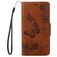 Mobigear Butterfly Housse iPhone SE (2022) Etui Porte-Monnaie - Marron