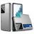 Mobigear Card Samsung Galaxy S21 Ultra Plastique rigide Coque arrière Antichoc avec porte-cartes - Argent