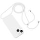 Mobigear Lanyard iPhone 14 Coque avec cordon en Silicone - Blanc