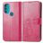 Mobigear Clover Motorola Moto G71 5G Étui Portefeuille - Magenta