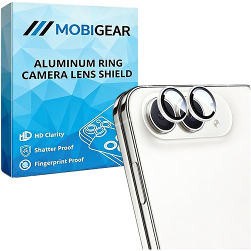 Mobigear Single Lens iPhone Duo Verre trempé Protection objectif caméra - Compatible coque - Argent