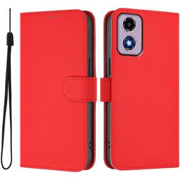 Mobigear Urban Wallet Housse Motorola Moto G04 Etui Porte-Monnaie - Rouge