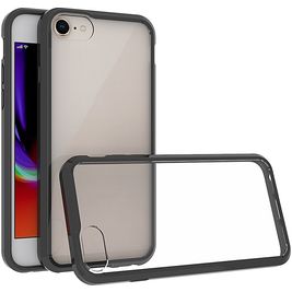 Mobigear Crystal Coque iPhone 8 Coque arrière Rigide - Noir / Transparent