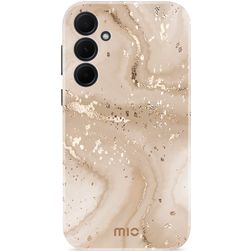 MIO Samsung Galaxy A35 MagSafe Plastique rigide Coque arrière - Gold Marble