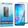 Mobigear Premium Vivo Y72 Verre trempé Protection d'écran - Compatible Coque - Noir