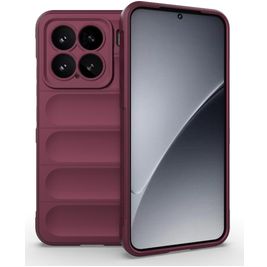 Mobigear Bumpy Coque Xiaomi 15 Coque arrière en TPU Souple - Bordeaux