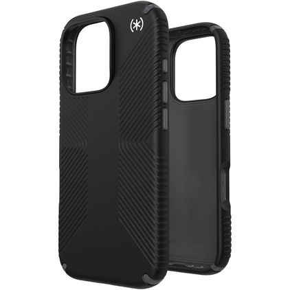 Speck Presidio2 Grip iPhone 16 Pro Plastique rigide Coque arrière Antichoc - Noir