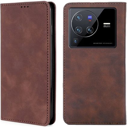 Mobigear Retro Slim Vivo X80 Pro Étui Portefeuille - Marron