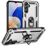 Mobigear Armor ring Coque Samsung Galaxy A16 Coque arrière Rigide Anti-Chocs avec Anneau-Support - Argent