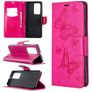 Mobigear Butterfly Housse Huawei P40 Pro Etui Porte-Monnaie - Magenta