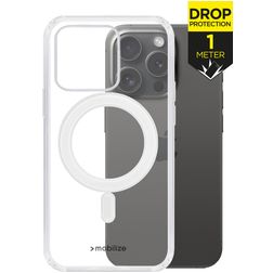 Mobilize Naked Protection Transparent iPhone 15 Pro MagSafe Plastique rigide Coque arrière Antichoc - Transparent