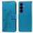 Mobigear Flowers Housse Samsung Galaxy S26 Etui Porte-Monnaie - Bleu