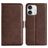 Mobigear Slim Magnet Housse iPhone 16 Pro Max Etui Porte-Monnaie - Marron