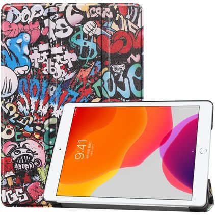 Mobigear Tri-Fold Coque iPad 9 (2021) Etui - Graffiti