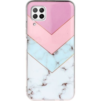 Mobigear Marble Coque Huawei P40 Lite Coque arrière en TPU Souple - Tricolore