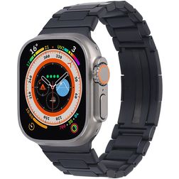 Mobigear Berlin Bracelet Acier Apple Watch Fermeture boucle déployante - 49/46/45/44 mm - Noir