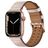 Mobigear Milano Bracelet Cuir Apple Watch Fermeture boucle ardillon - 49/46/45/44 mm - Rose doré