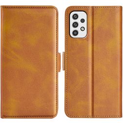 Mobigear Slim Magnet Housse Samsung Galaxy A23 Etui Porte-Monnaie - Cognac