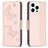 Mobigear Butterfly Housse iPhone 16 Pro Etui Porte-Monnaie - Rose doré