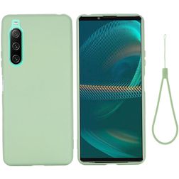 Mobigear Rubber Touch Coque Sony Xperia 10 IV Coque arrière en Silicone - Vert