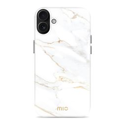 MIO Coque iPhone 16 MagSafe Coque arrière Rigide - White Marble