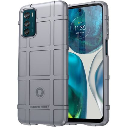 Mobigear Rugged Shield Coque Motorola Moto G42 Coque arrière en TPU Souple Anti-Chocs - Gris