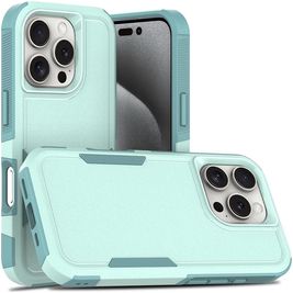 Mobigear Heavy Armor Coque iPhone 16 Pro Coque arrière Rigide Anti-Chocs - Vert