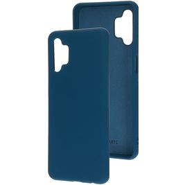 Mobiparts Coque Samsung Galaxy A32 5G Coque arrière en Silicone - Blueberry Blue