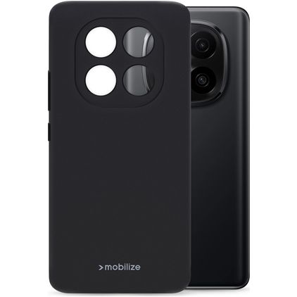 Mobilize Rubber Gelly Coque Xiaomi Redmi Note 14 Pro Plus 5G Coque arrière en TPU Souple - Noir