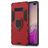 Mobigear Armor Ring Coque Samsung Galaxy S10 Plus Coque arrière Rigide Anti-Chocs avec Anneau-Support - Rouge
