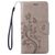 Mobigear Flowers Housse iPhone 8 Etui Porte-Monnaie - Gris