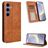 Mobigear Sensation Samsung Galaxy S25 FE Étui Portefeuille - Marron