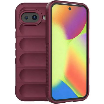 Mobigear Bumpy Coque Google Pixel 10a Coque arrière en TPU Souple - Wine Red