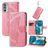 Mobigear Butterfly Housse Motorola Moto G52 Etui Porte-Monnaie - Rose