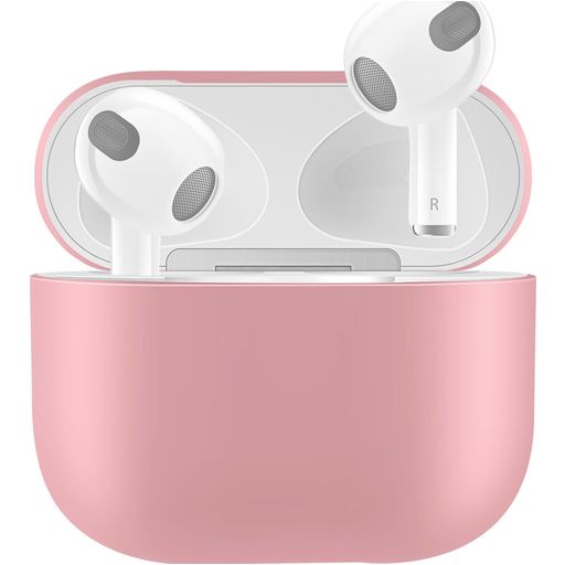 Mobigear Colors Coque Apple AirPods 3 Coque en Silicone Souple - Rose