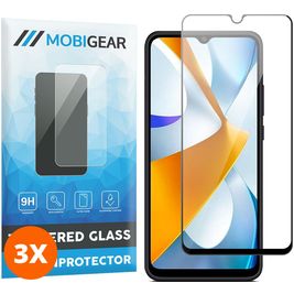 Mobigear Premium POCO C40 Verre trempé Protection d'écran - Compatible Coque (Lot de 3)