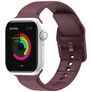 Mobigear Dashed Bracelet Silicone Apple Watch Fermeture boucle ardillon - 42/41/40/38 mm - Bordeaux