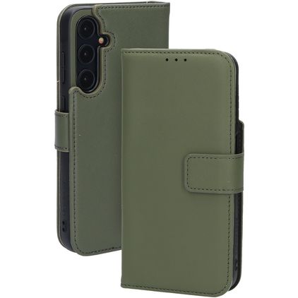 Mobiparts Housse Samsung Galaxy A55 Etui en Cuir Véritable Porte-Monnaie - Vert