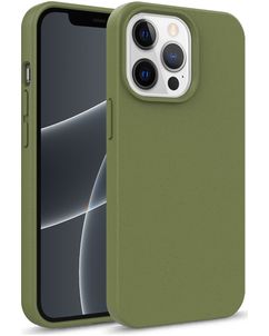 Mobigear Bio Coque iPhone 13 Coque arrière en Eco-Friendly - Olive