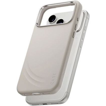 CARE by PanzerGlass Feature FLOW iPhone 17 Pro Max Silicone MagSafe Coque arrière Antichoc - Vanilla