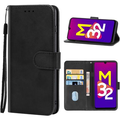 Mobigear Wallet Housse Samsung Galaxy M32 5G Etui Porte-Monnaie - Noir
