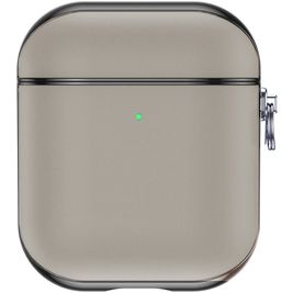 Valenta Snap Coque Apple AirPods 1 Coque en Cuir Véritable - Gris