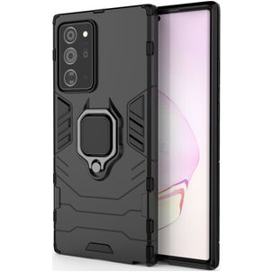 Mobigear Armor Ring Coque Samsung Galaxy Note 20 Ultra Coque arrière Rigide Anti-Chocs avec Anneau-Support - Noir