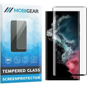 Mobigear Premium Samsung Galaxy S22 Ultra Verre trempé Protection d'écran - Compatible Coque - Noir