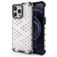 Mobigear Honeycomb Coque iPhone 14 Pro Max Coque arrière Rigide Anti-Chocs - Blanc