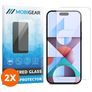 Mobigear iPhone 15 Pro Verre trempé Protection d'écran - Compatible Coque (Lot de 2)