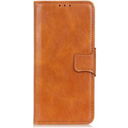 Mobigear Classy Housse Motorola One Fusion Plus Etui Porte-Monnaie - Cognac