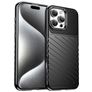 Mobigear Groove Coque iPhone 16 Pro Max Coque arrière en TPU Souple - Noir